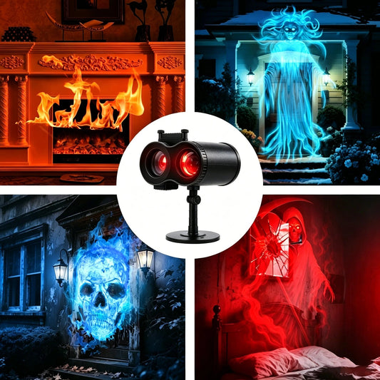 Halloween HD Projector—Features 10 unique spooky designs and can project a giant 32-foot image