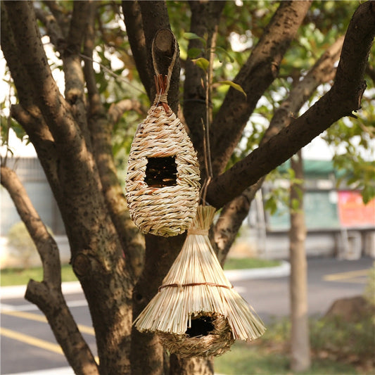 Handwoven Natural Grass Bird House