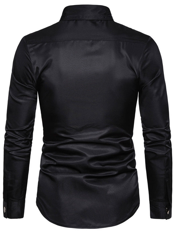 Men’s Gothic Rivet Satin Shirt ✨