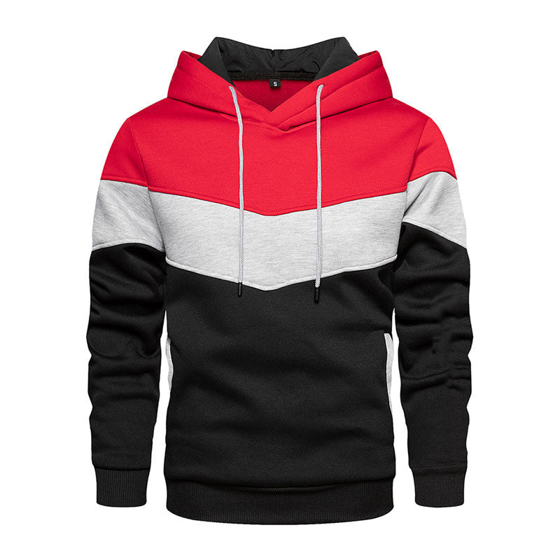 🌈 Men’s Color-Block Chevron Hoodie