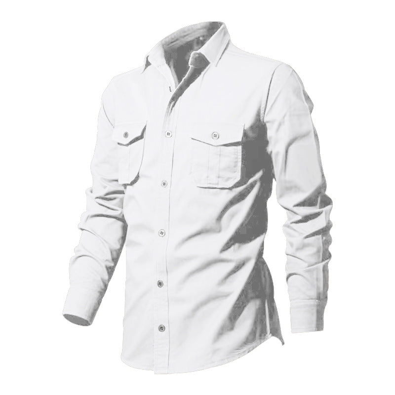 🌻 Utility Long-Sleeve Button-Down Shirt