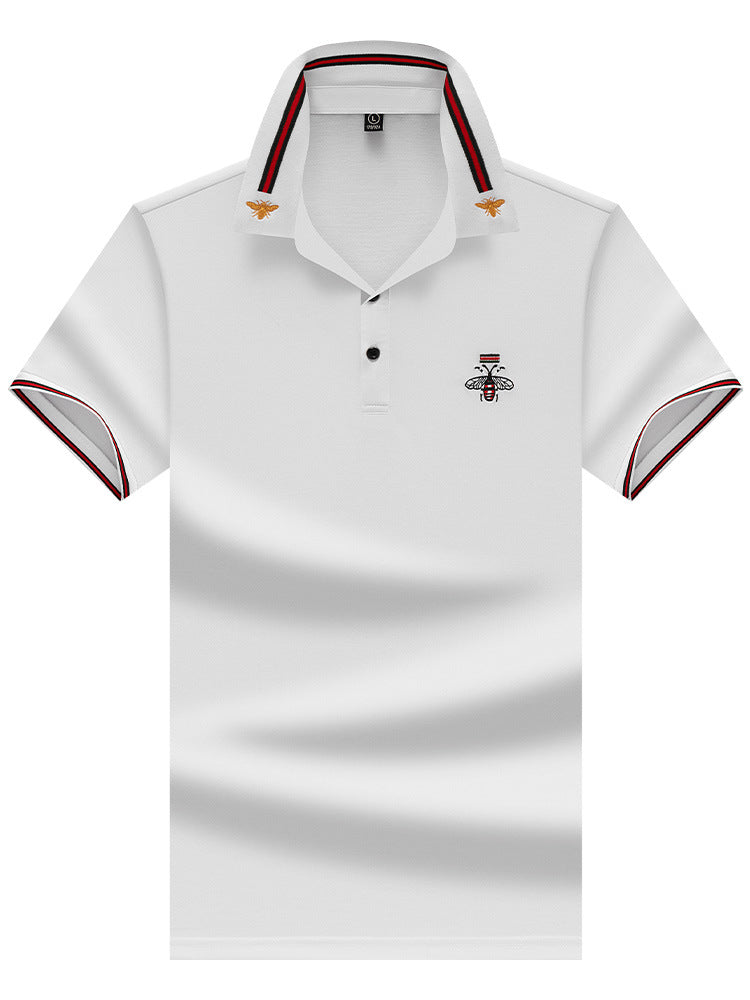 🌈 Embroidered Bee Pique Polo Shirt