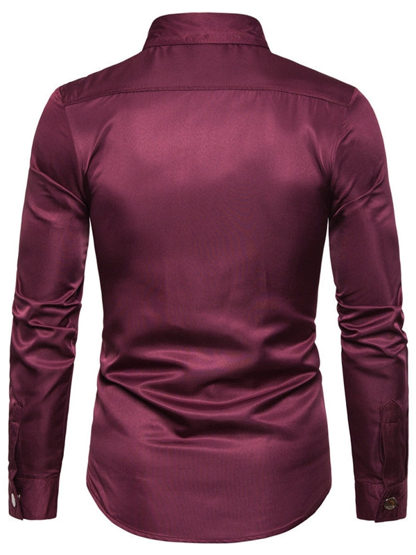 Men’s Gothic Rivet Satin Shirt ✨
