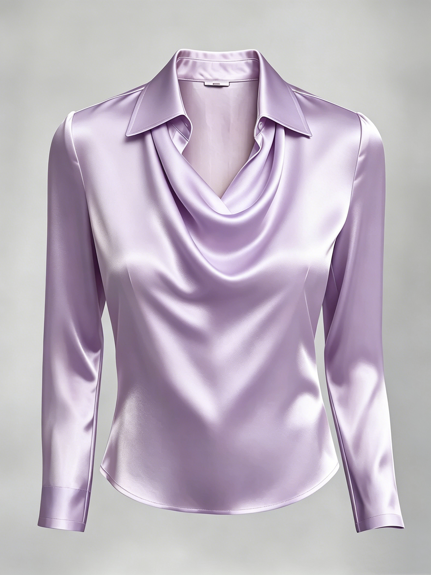 Women's Comfortable and Breathable Satin Long-Sleeve Shirt