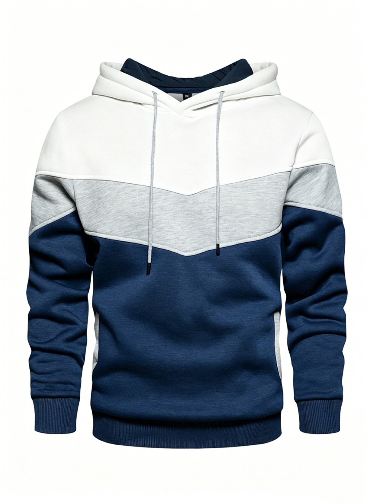 🌈 Men’s Color-Block Chevron Hoodie
