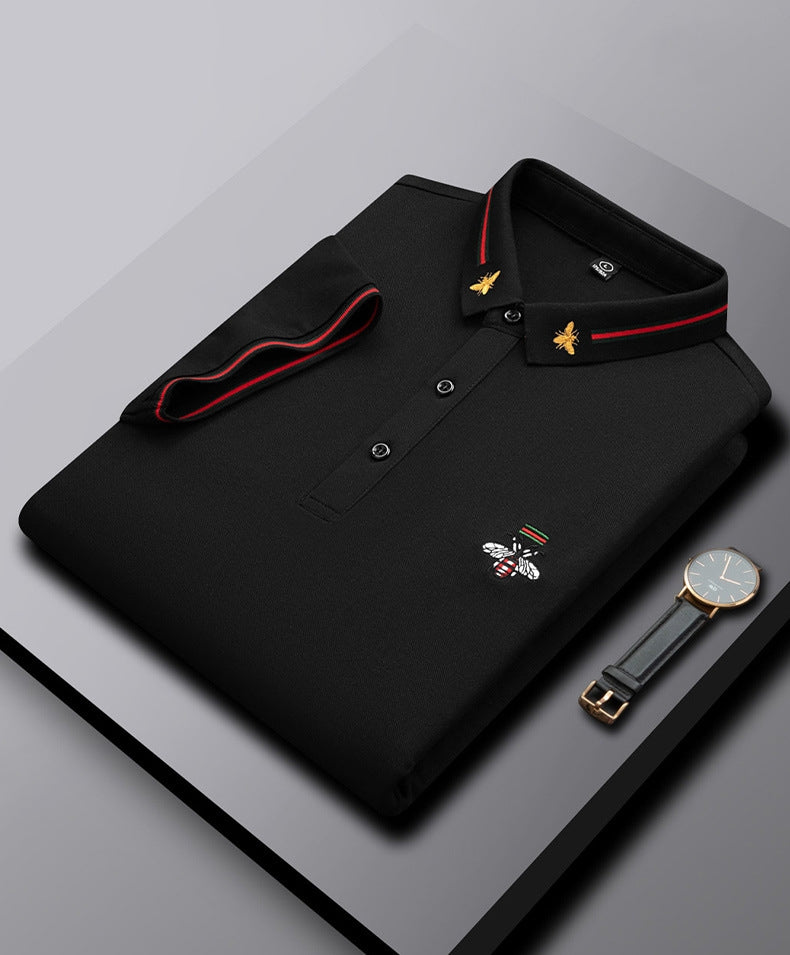 🌈 Embroidered Bee Pique Polo Shirt