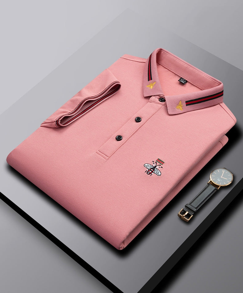 🌈 Embroidered Bee Pique Polo Shirt