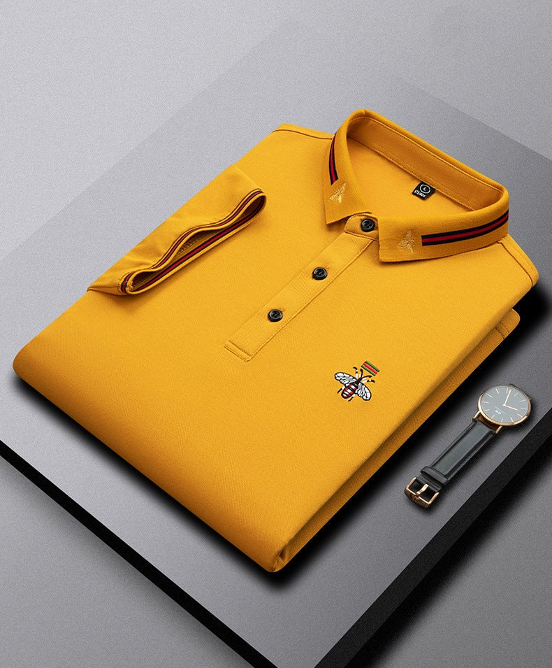 🌈 Embroidered Bee Pique Polo Shirt