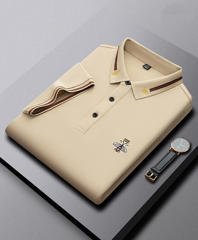 🌈 Embroidered Bee Pique Polo Shirt