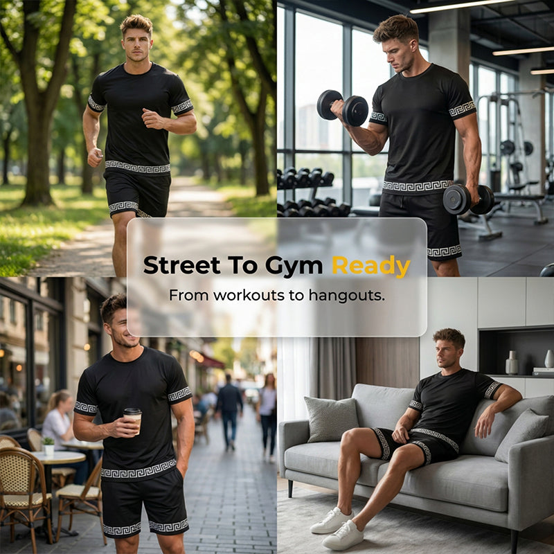 Breathable Crew Neck Short Sleeve & Shorts Set