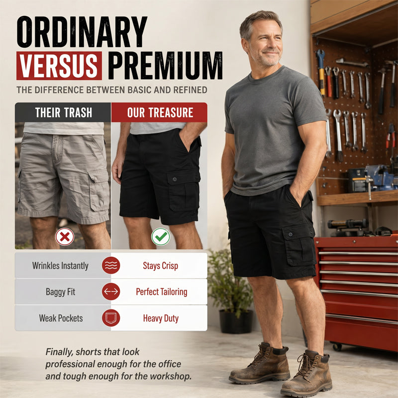 Men's Outdoor Cargo Shorts – Multi-Pocket & Breathable