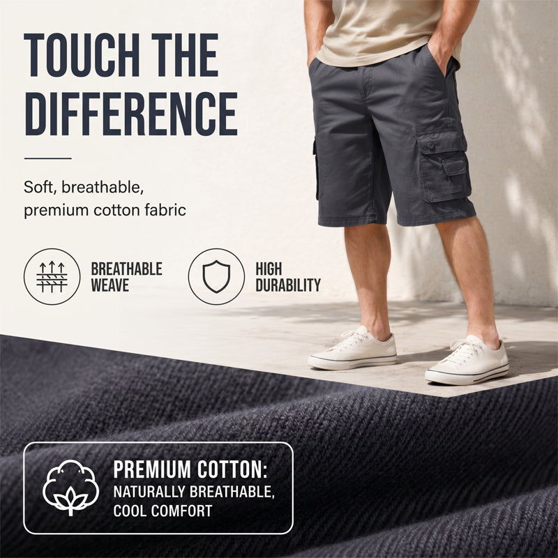 Men's Outdoor Cargo Shorts – Multi-Pocket & Breathable