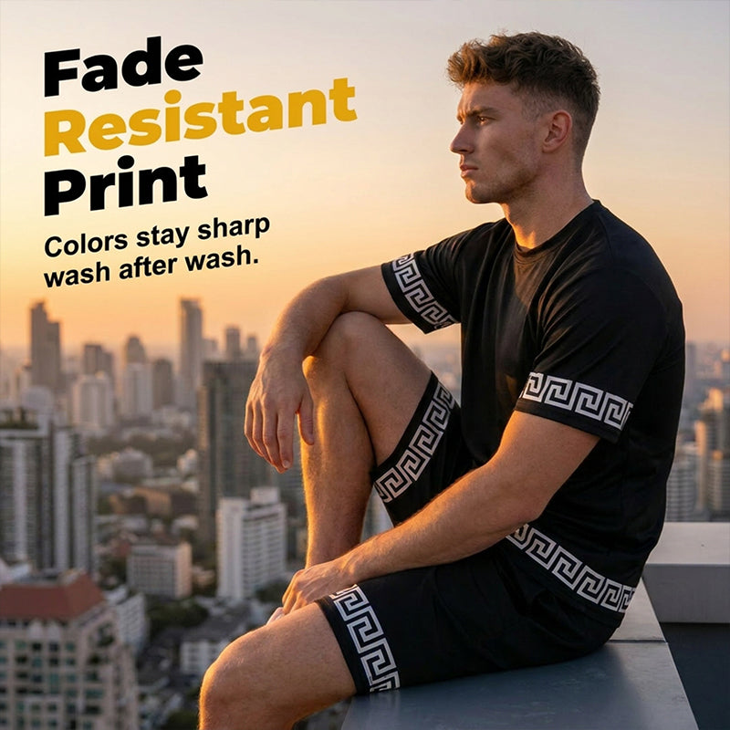Breathable Crew Neck Short Sleeve & Shorts Set