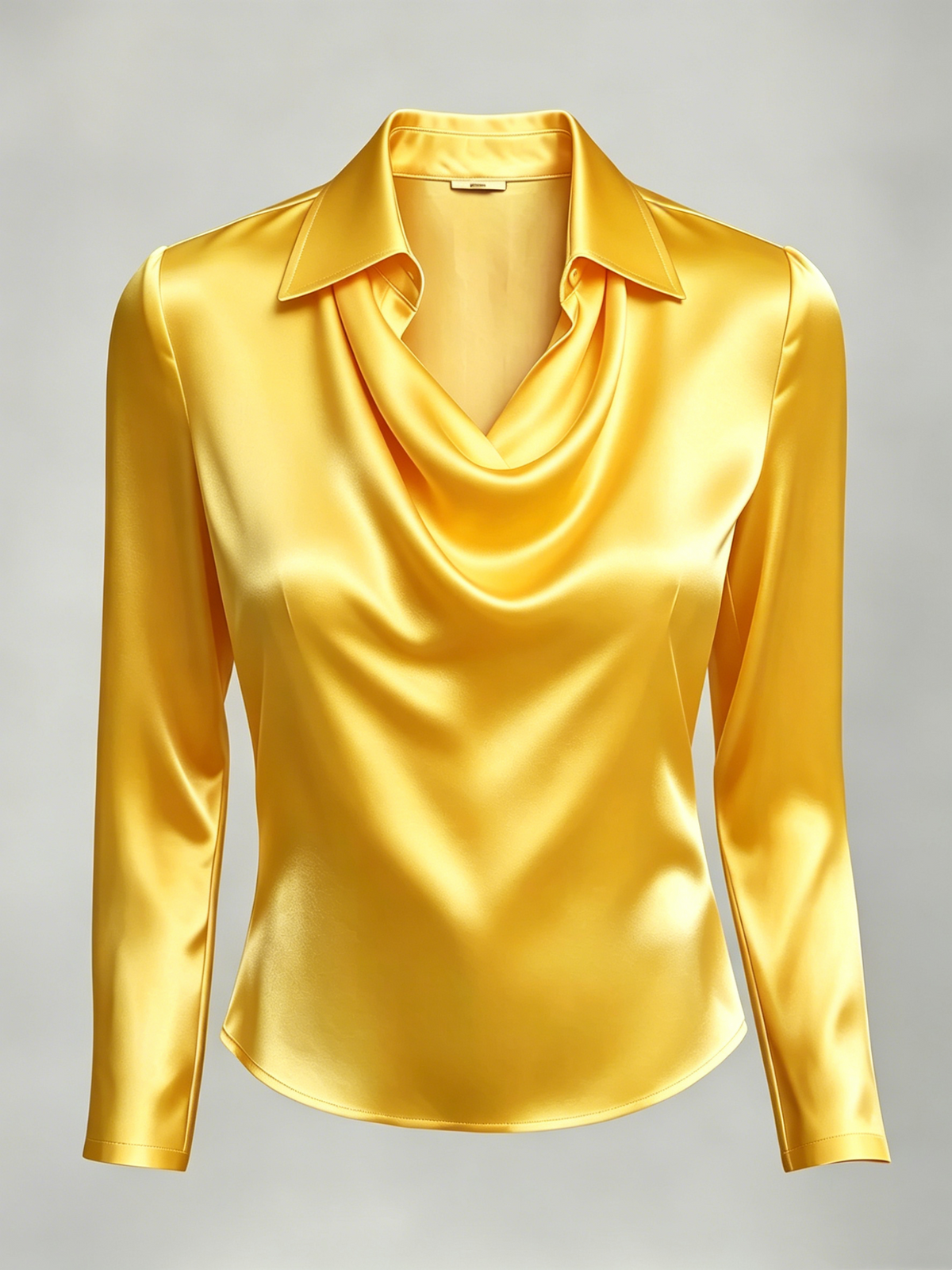 Women's Comfortable and Breathable Satin Long-Sleeve Shirt