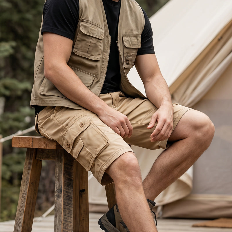 Men's Outdoor Cargo Shorts – Multi-Pocket & Breathable