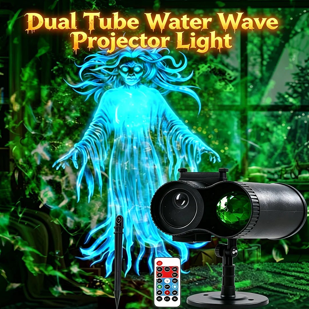 Halloween HD Projector—Features 10 unique spooky designs and can project a giant 32-foot image